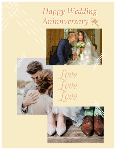 Happy Wedding Anniversary Photo Collage (8.5x11) 