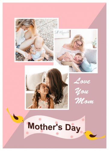 Mother's Day Love You Mom Photo Collage (5x7) 