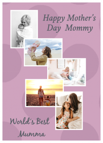 Happy Mother's Day World's Best Mumma Photo Collage (5x7) 