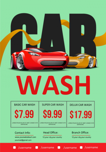 Car Wash Service Flyer (6.25x9)