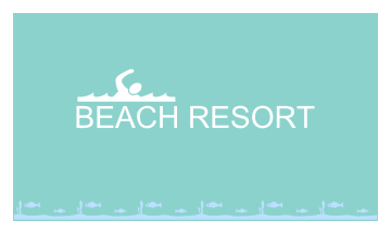 Beach Resort Business Card (3.5x2)